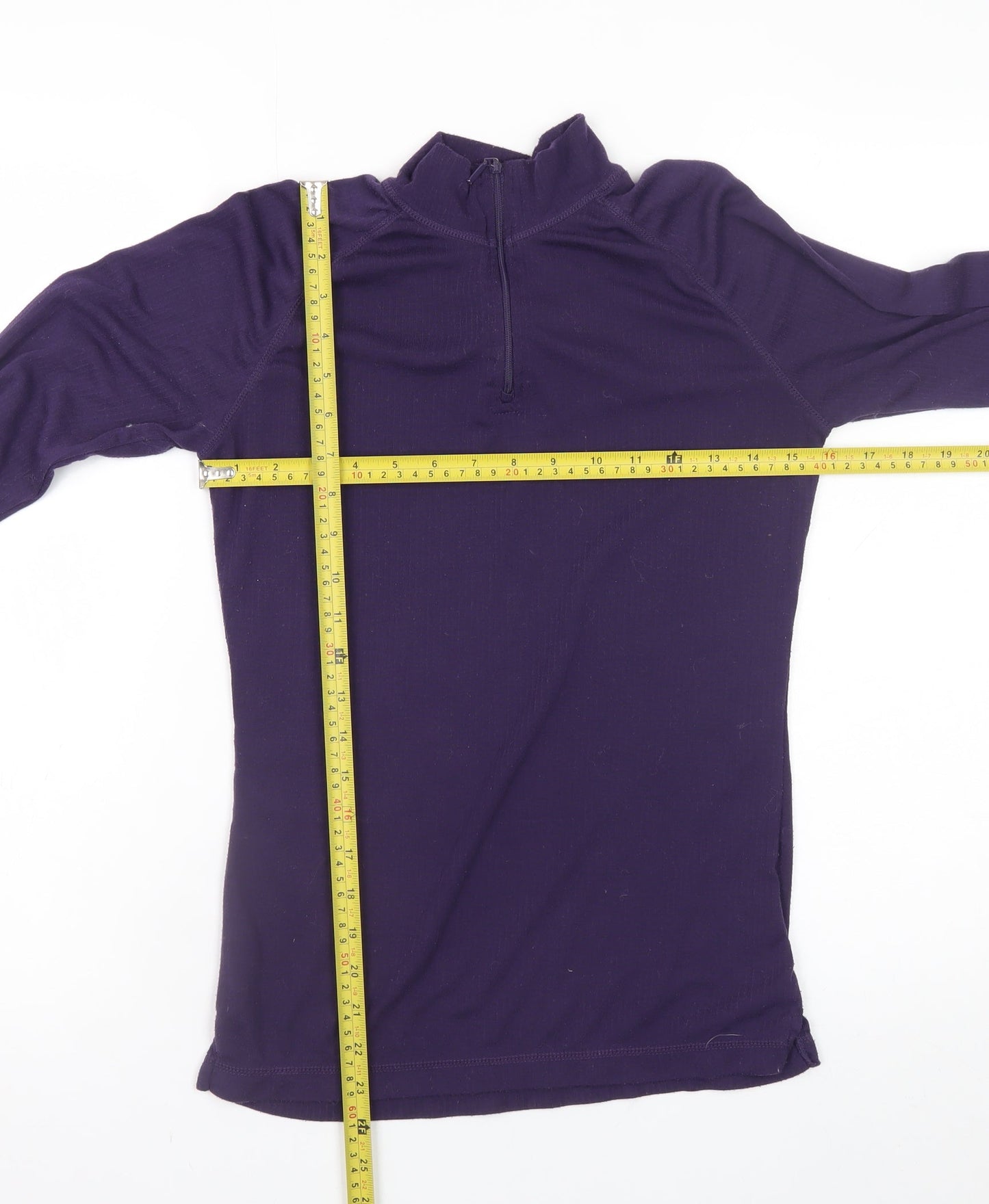 Parallel Womens Purple Half Zip Lightweight Pullover Sweatshirt Size 14