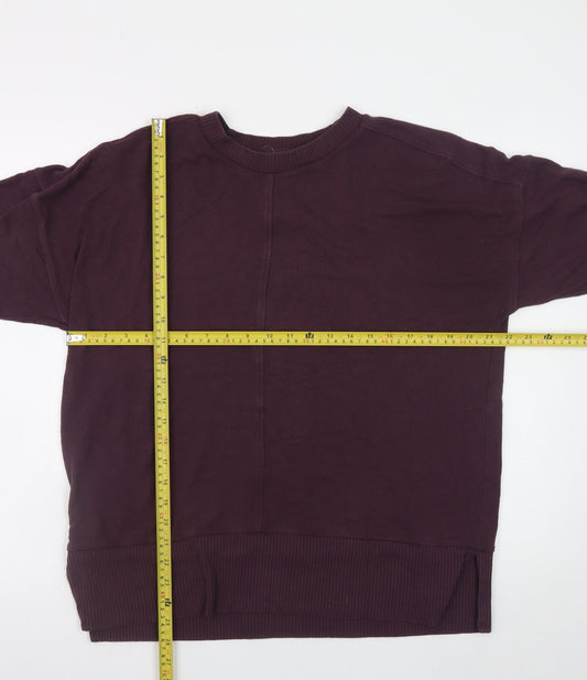 Next Men's Purple Knit Pullover Jumper L Regular Fit Crew Neck