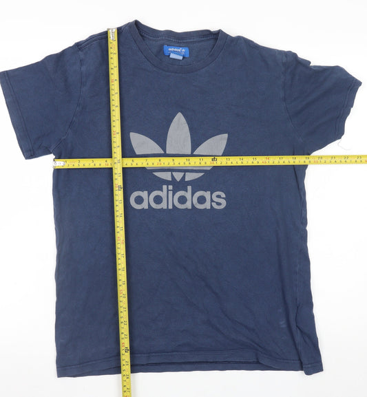 Adidas Men's Blue Crew Neck Short Sleeve T-Shirt Size M