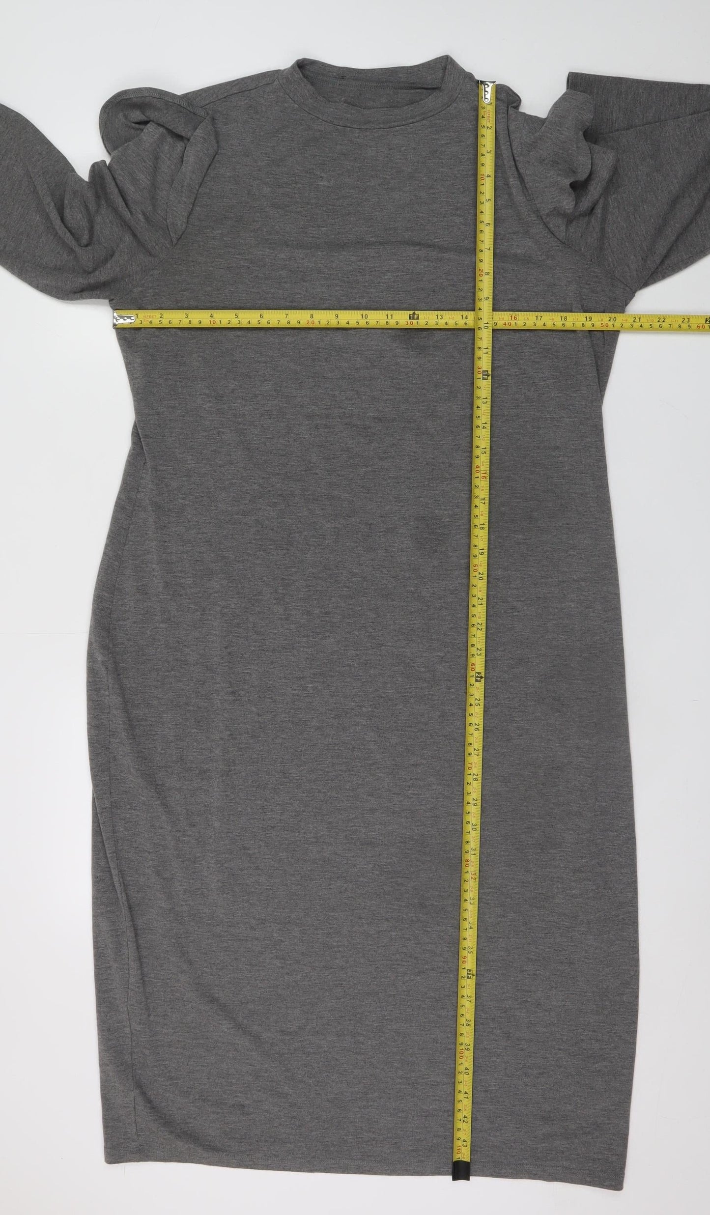 V by Very Women Grey Size 20 Long Sleeve Midi Dress