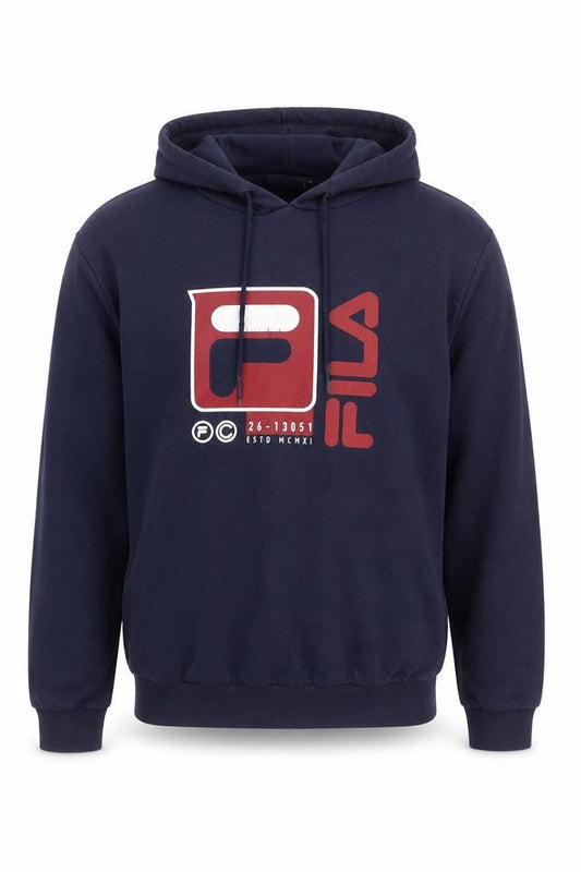 Fila Men’s Blue Pullover Hoodie L Logo Graphic Sportswear