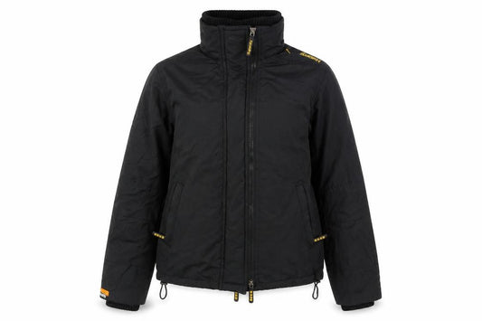 Superdry Women Black Medium Bomber Jacket Windproof Zip Lined