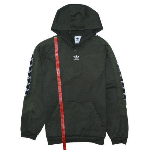Adidas Mens Green Pullover Hoodie Size M Regular Fit Sportswear