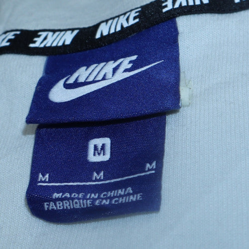 Nike Men's White Full Zip Hoodie M Lightweight Hooded Sweatshirt