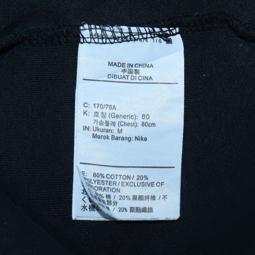 Nike Men's Black Full Zip Hoodie Size M Fleece Sweatshirt