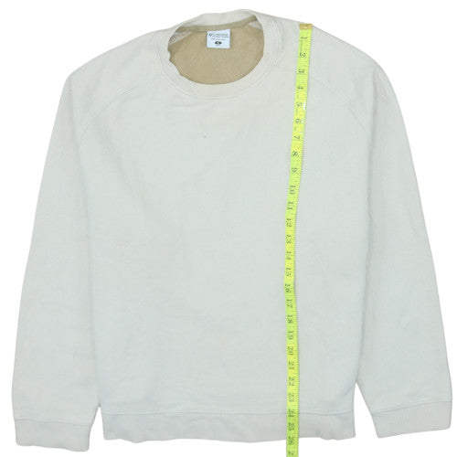 Columbia Womens Ivory Pullover Sweatshirt S Cotton Blend Casual