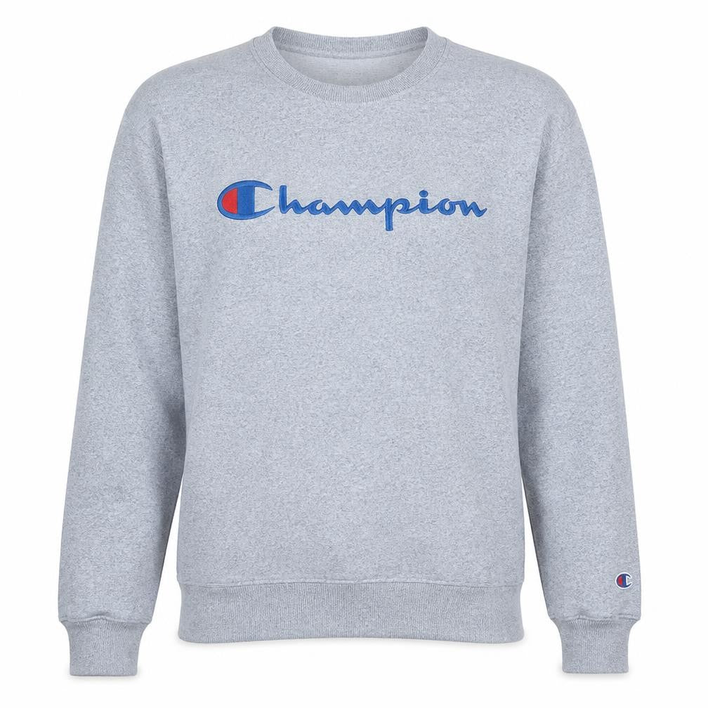 Champion Men's Grey Small Pullover Sweatshirt Crew Neck Logo