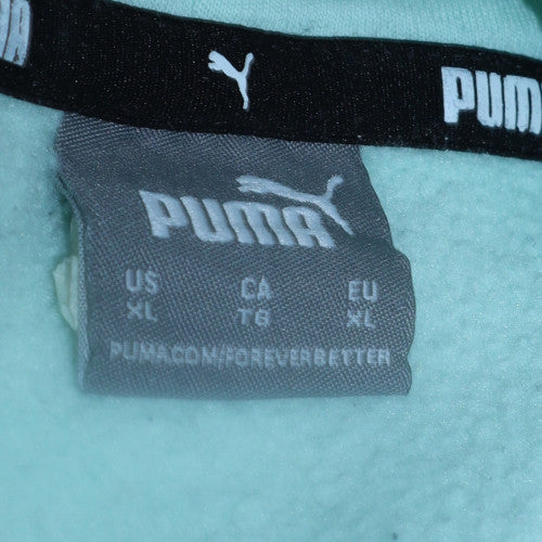 Puma Womens Blue XL Pullover Hoodie Sweatshirt Casual Athletic