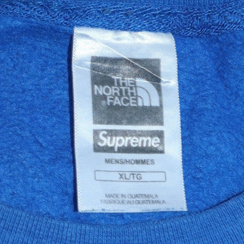 The North Face Supreme Blue Men's XL Crew Neck Sweatshirt