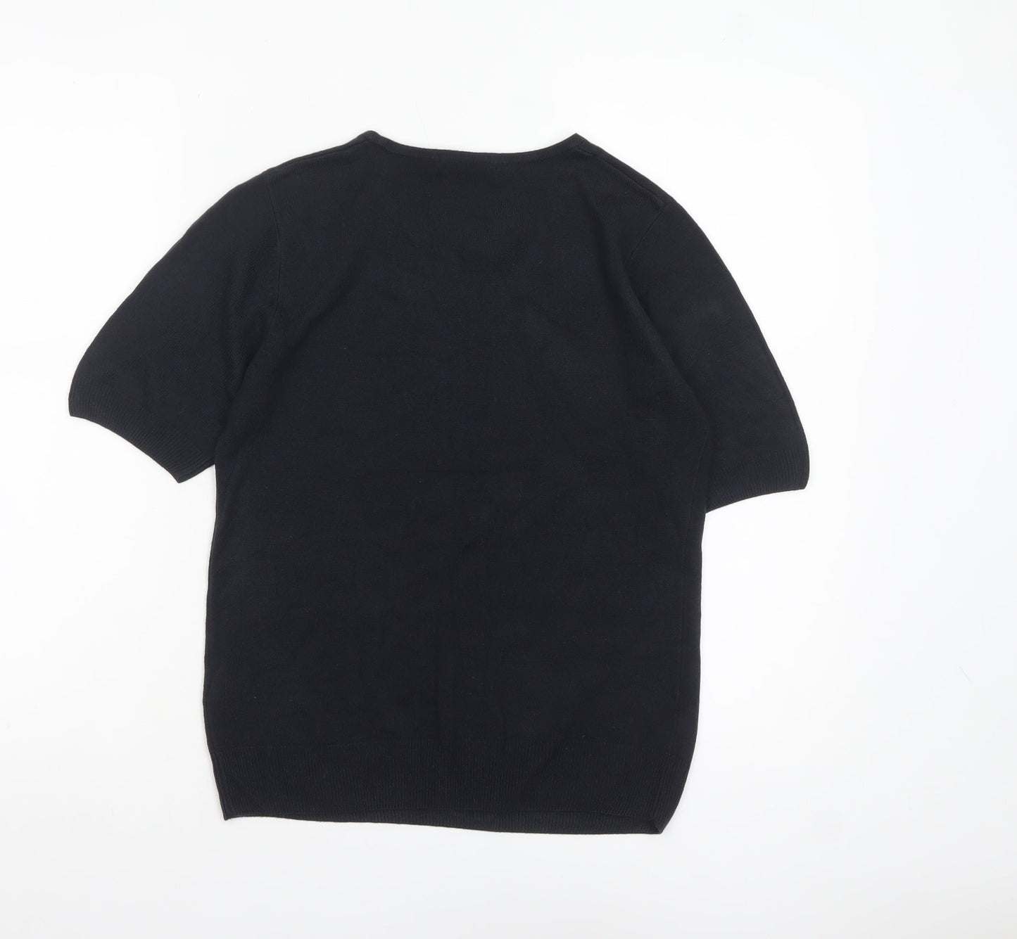 Marks and Spencer Women Blue Size 10 Short Sleeve Knit Jumper