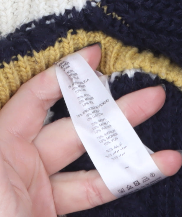 Apricot Women Multicoloured Chunky Knit Striped Jumper S