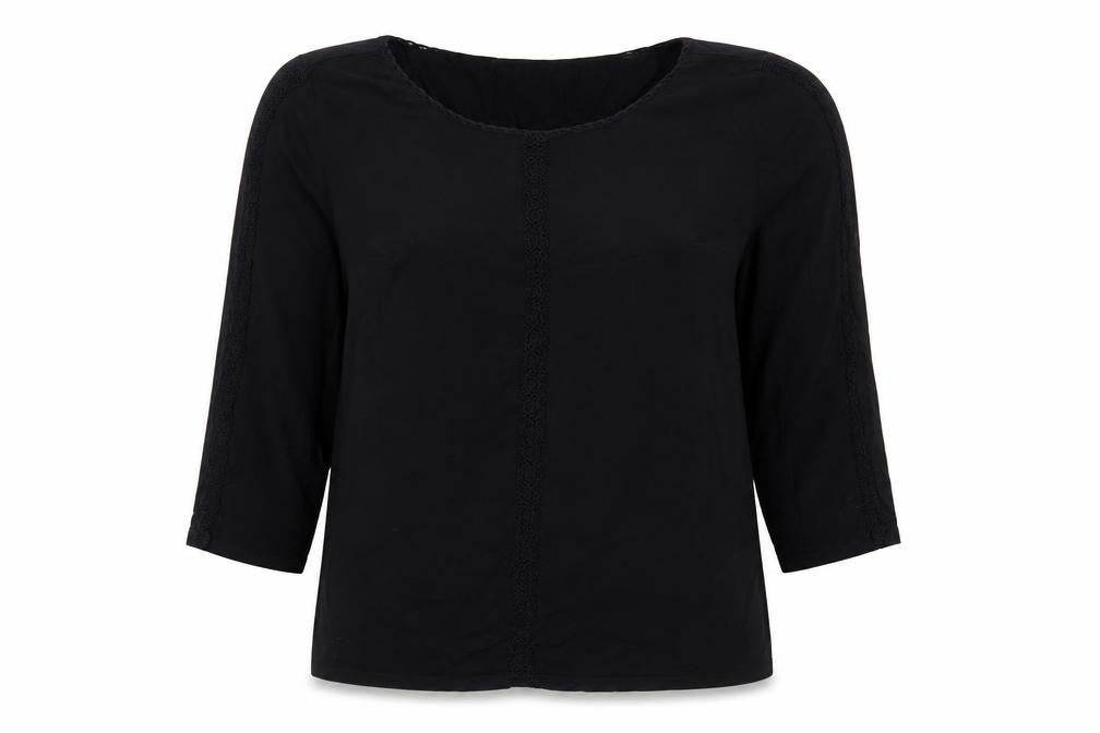 Marks and Spencer Women's Black 3/4 Sleeve Knit Blouse Size 12