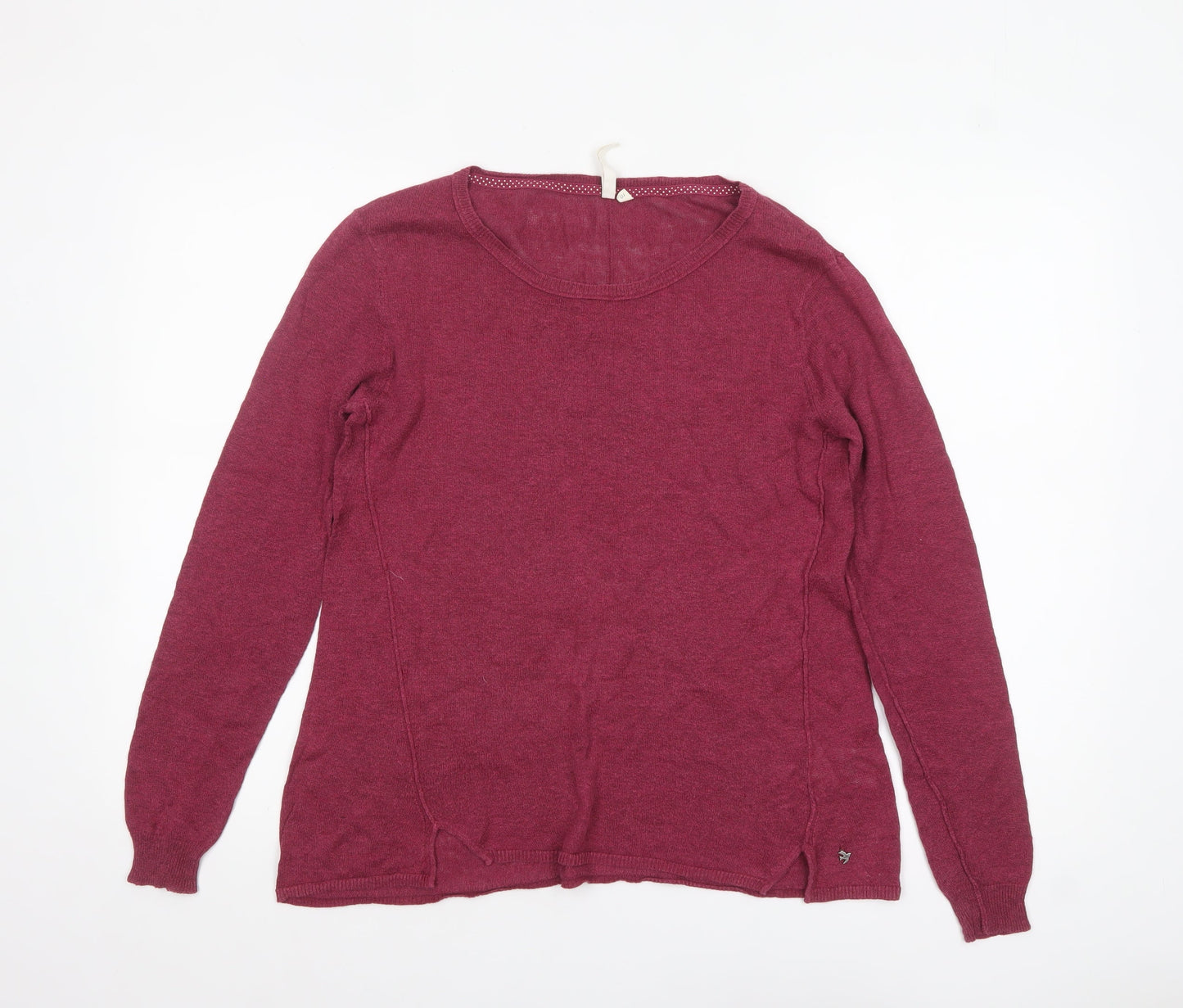 White Stuff Women's Purple Cotton Long Sleeve Jumper Size 10