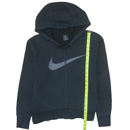 Nike Womens Black XS Full Zip Hoodie Dri-Fit Logo Sweatshirt