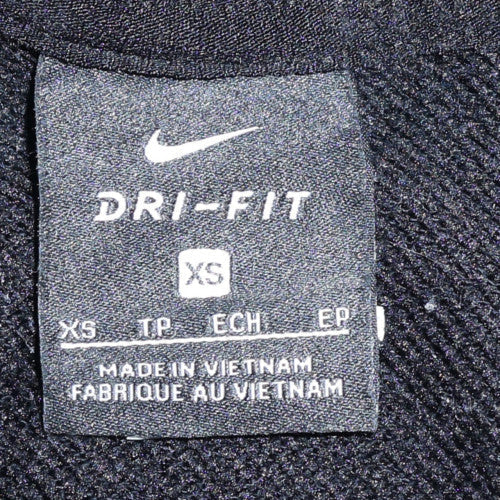 Nike Womens Black XS Full Zip Hoodie Dri-Fit Logo Sweatshirt