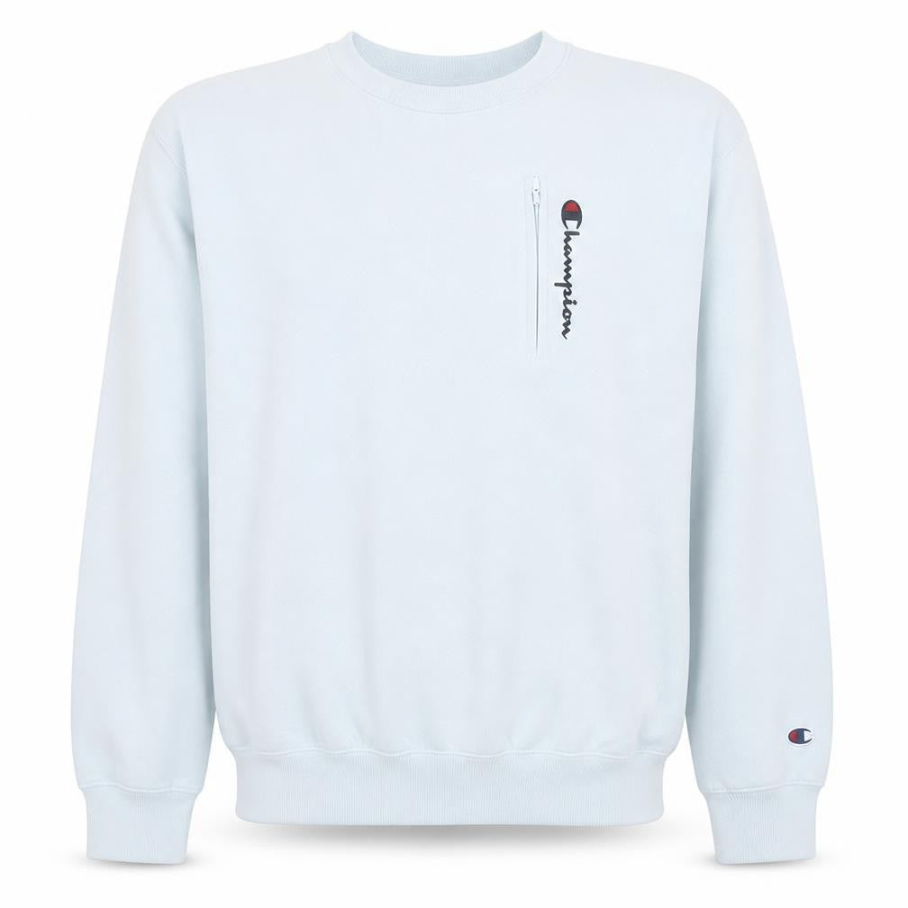 Champion Mens White Medium Crew Neck Pullover Sweatshirt