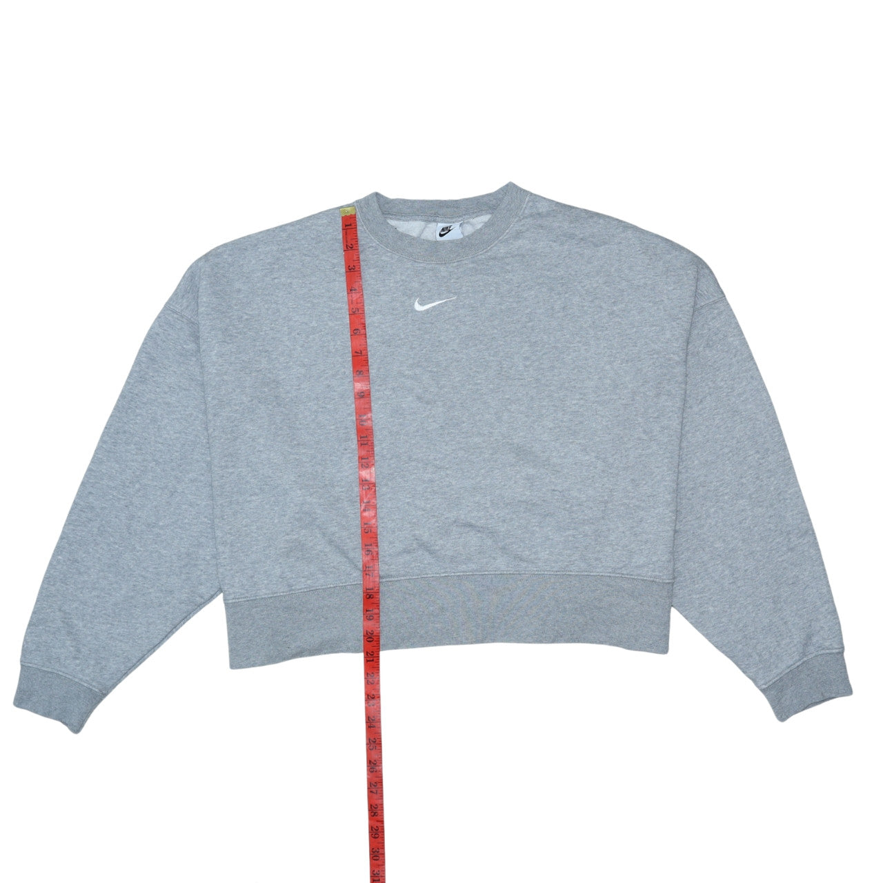 Nike Women Grey Crew Neck Pullover Sweatshirt Size L