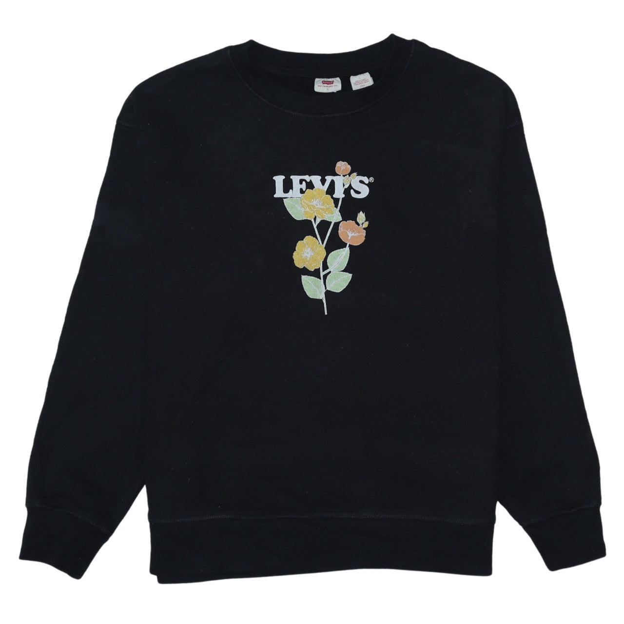 Levi’s Men’s Black Graphic Flower Pullover Sweatshirt Size L