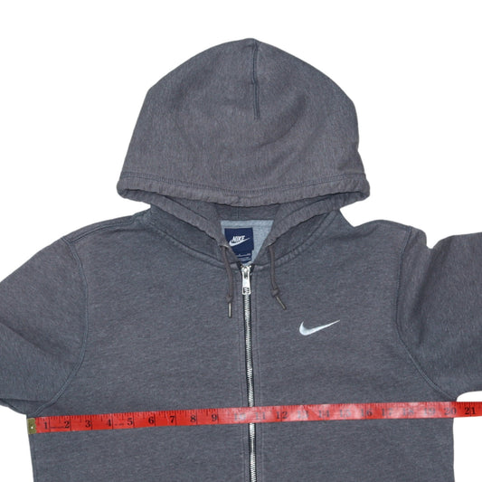 Nike Women Grey Full Zip Hoodie Small Cotton Blend