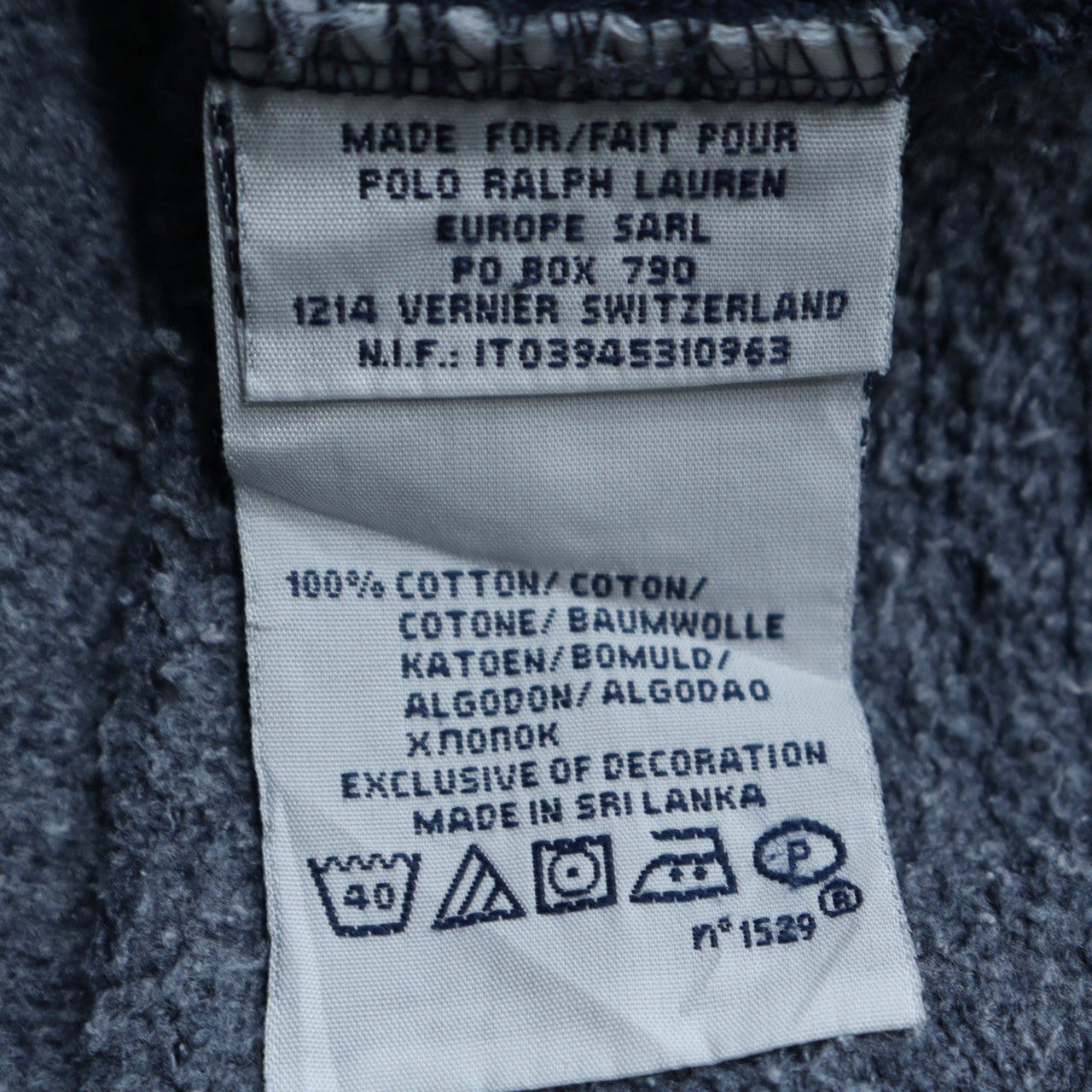 Polo Ralph Lauren Men's Blue Full Zip Hoodie Size M
