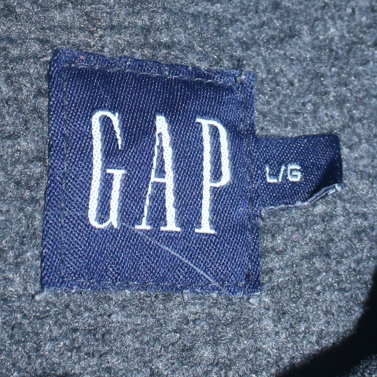 GAP Men's Grey Pullover Hoodie L Hooded Fleece Sweatshirt