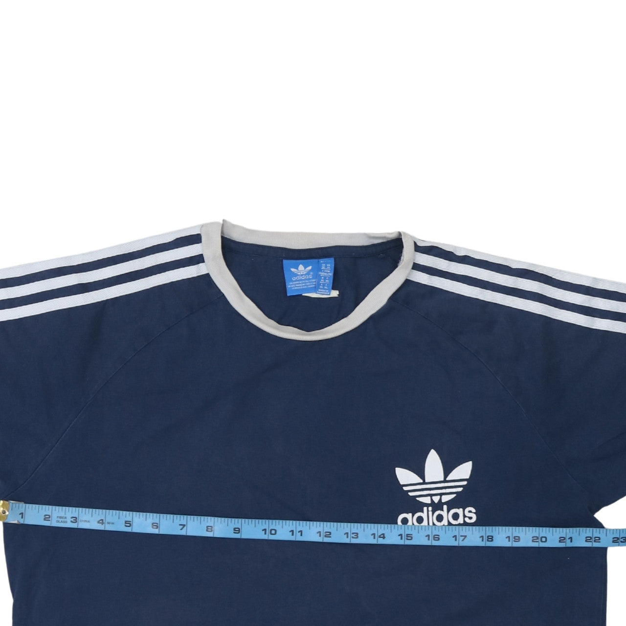 Adidas Men's Blue XL Retro Sports Crew Neck T-Shirt