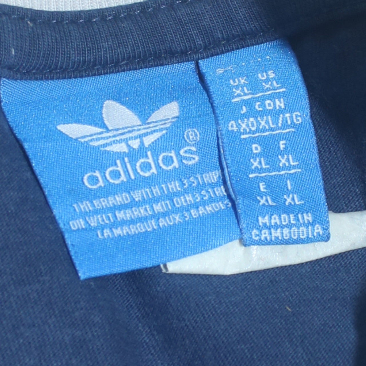 Adidas Men's Blue XL Retro Sports Crew Neck T-Shirt
