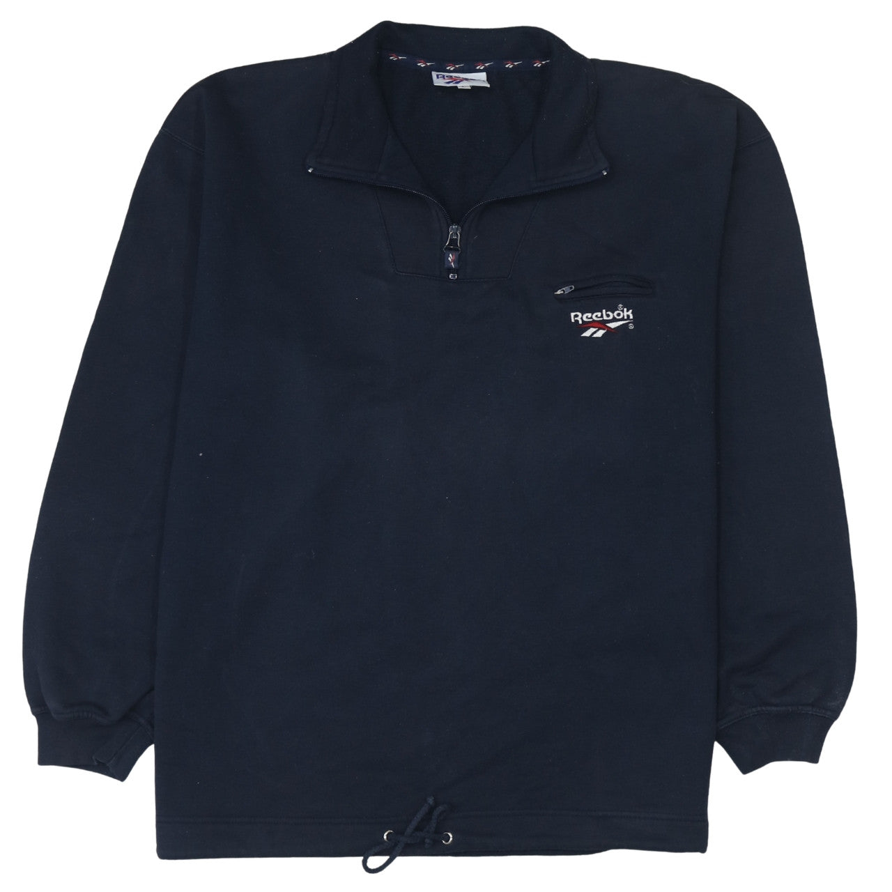 Reebok Men's Black Fleece 1/4 Zip Basic Jacket Size L