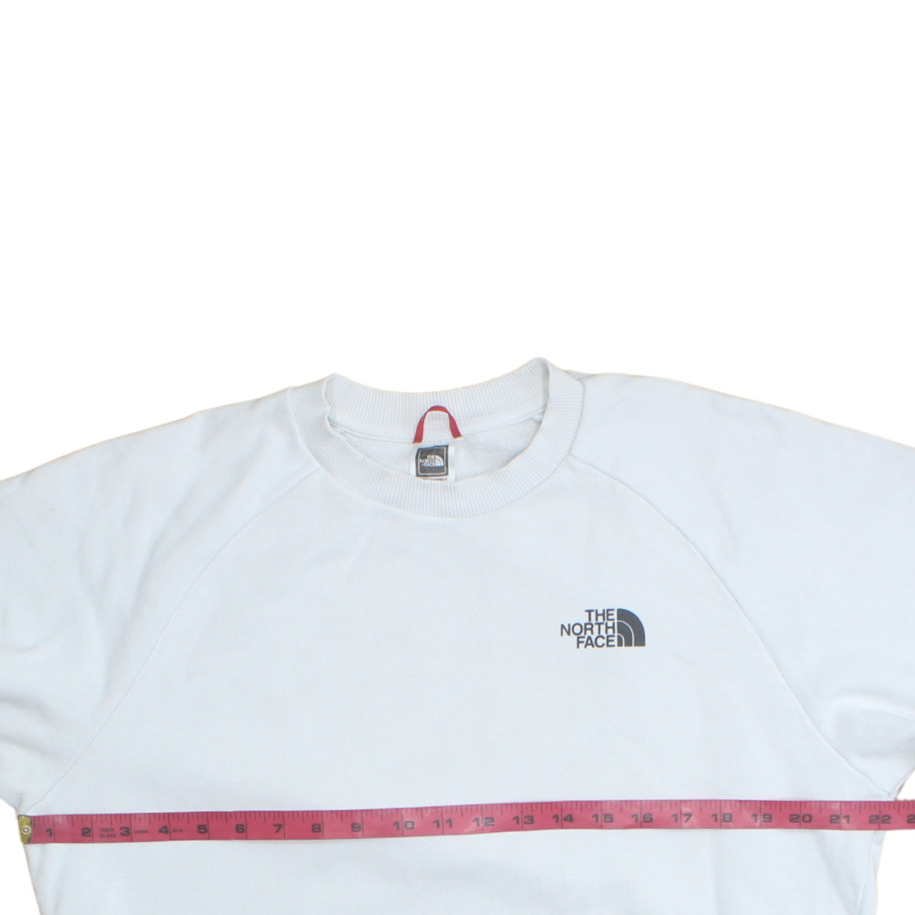 The North Face Men's White Logo Crew Neck Cotton Sweatshirt M