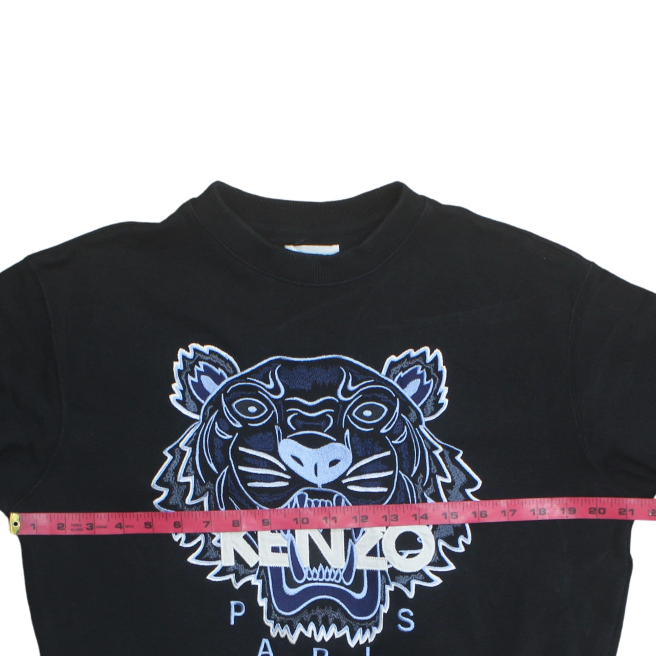 Kenzo Women Black Tiger Embroidered Pullover Sweatshirt Size S