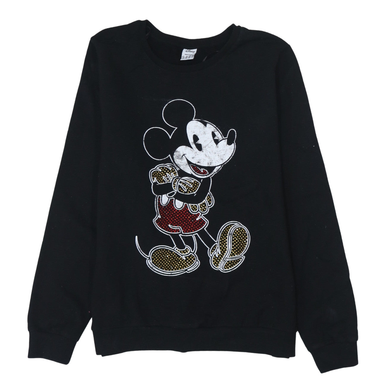 Disney Womens Black Size 16 Mickey Mouse Pullover Sweatshirt