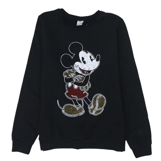 Disney Womens Black Size 16 Mickey Mouse Pullover Sweatshirt