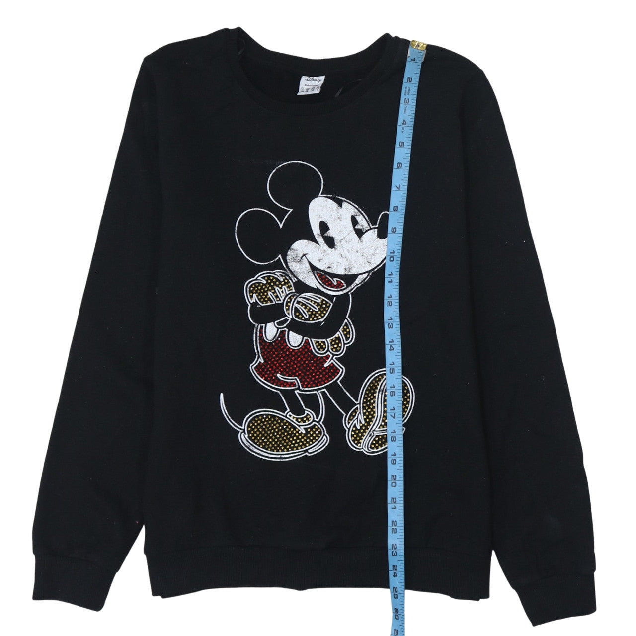Disney Womens Black Size 16 Mickey Mouse Pullover Sweatshirt