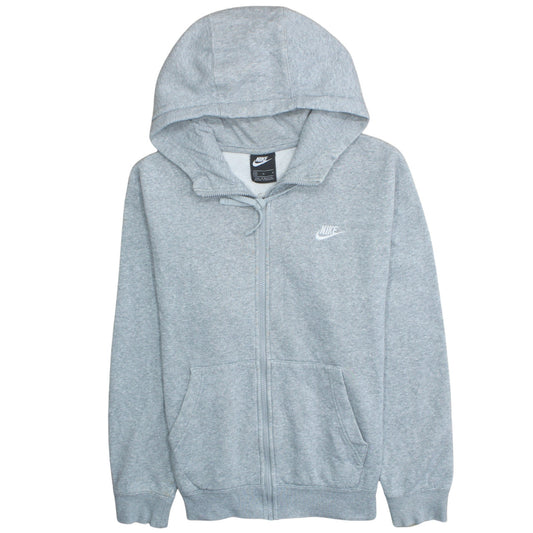 Nike Men's Grey Full Zip Hoodie Size M Fleece Sweatshirt