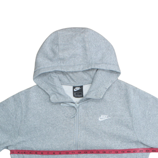 Nike Men's Grey Full Zip Hoodie Size M Fleece Sweatshirt