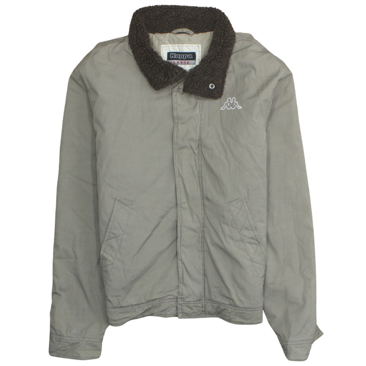 Kappa Men’s Beige Cotton Bomber Jacket Lined Size L