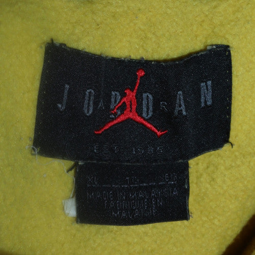Jordan Men's Yellow Pullover Hoodie XL Cotton Blend Streetwear
