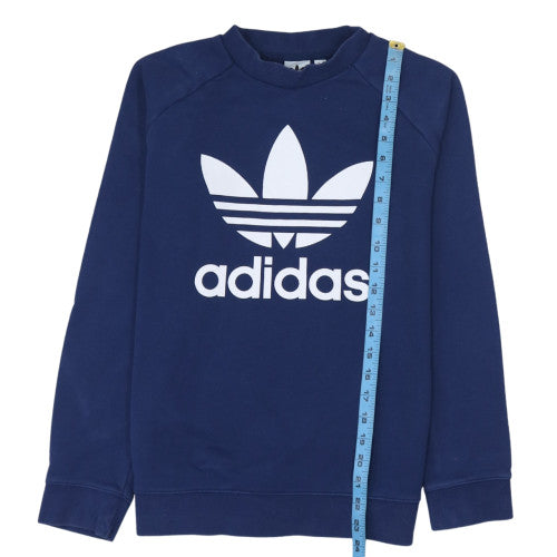Adidas Women's Blue Crew Neck Pullover Sweatshirt Size 14