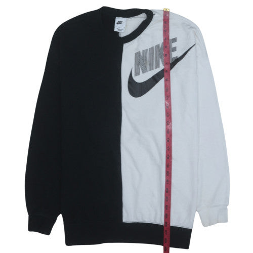 Nike Women’s Black & White Colourblock Crew Neck Sweatshirt Size S