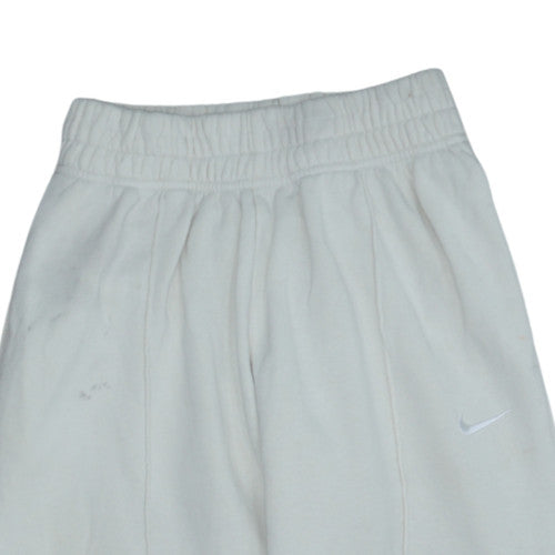 Nike Womens White XS Fleece Sweatpants Elastic Waist Joggers