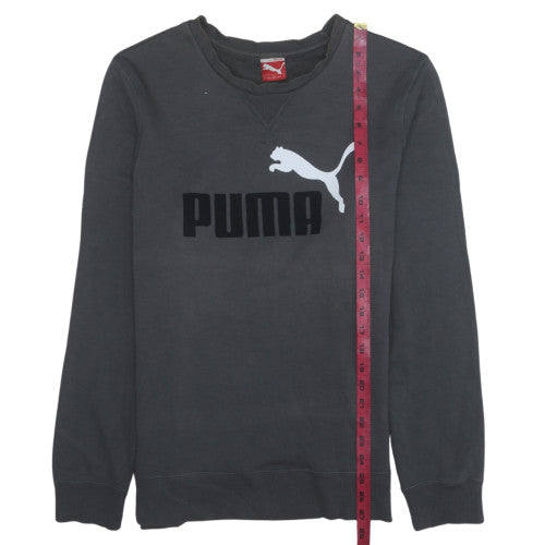 Puma Men's Black M Pullover Sweatshirt Crew Neck Logo Sportswear