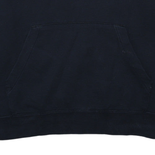 Nike Men's Black Large Pullover Hoodie with Logo and Pocket