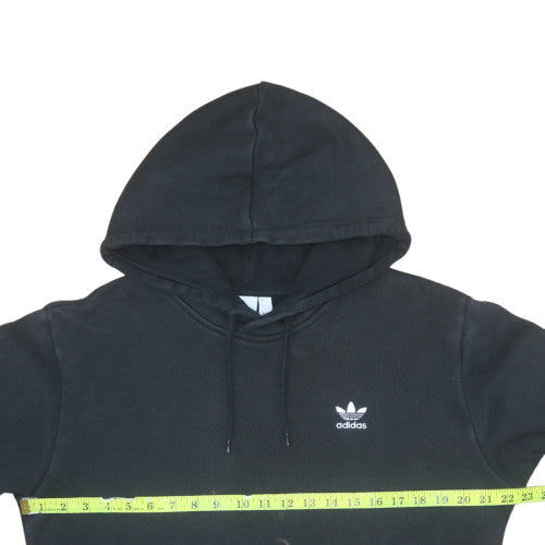 Adidas Mens Black Pullover Hoodie Size M Logo Fleece Sportswear