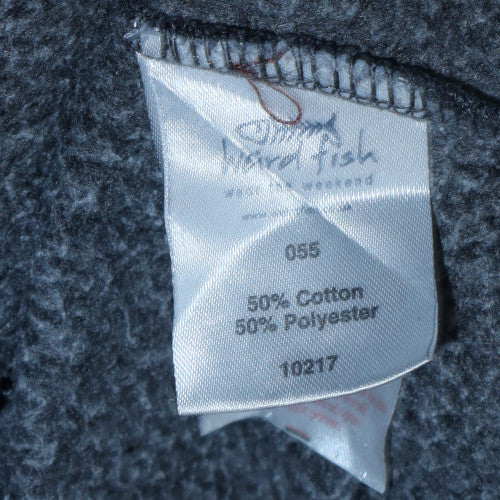 Weird Fish Men's Dark Grey Long Sleeve Polo Shirt Size L Cotton Blend