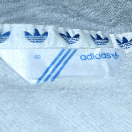 Adidas Womens Grey Full Zip Hoodie Size 12 Colourblock Sweatshirt