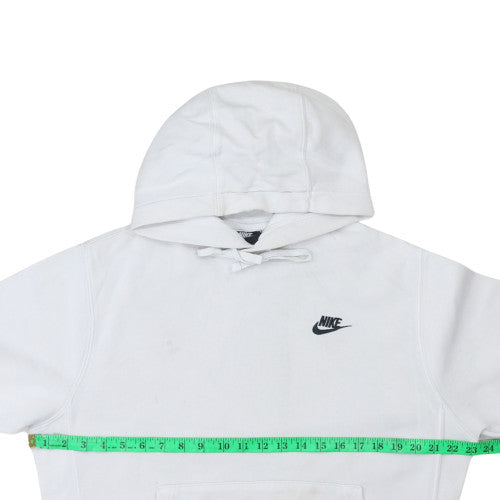 Nike Women's White Pullover Hoodie Small Logo Classic Fit