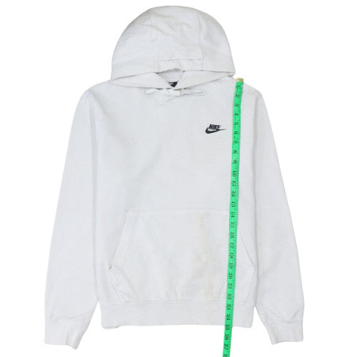 Nike Women's White Pullover Hoodie Small Logo Classic Fit