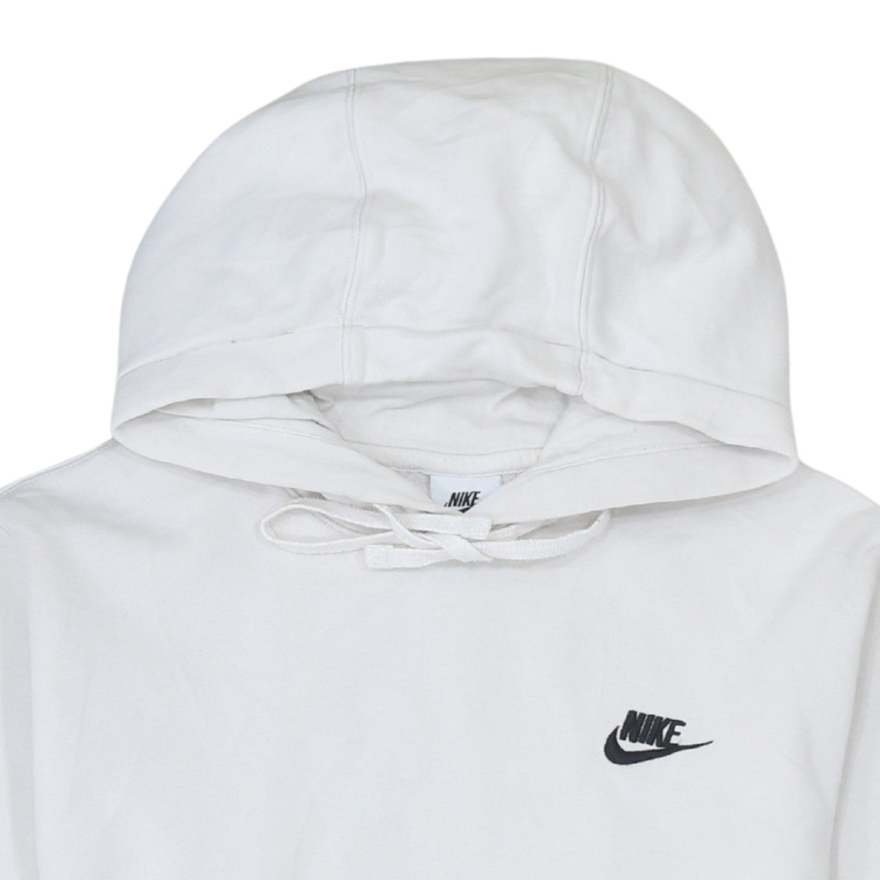 Nike Women's White XS Pullover Hoodie Cotton Blend Logo