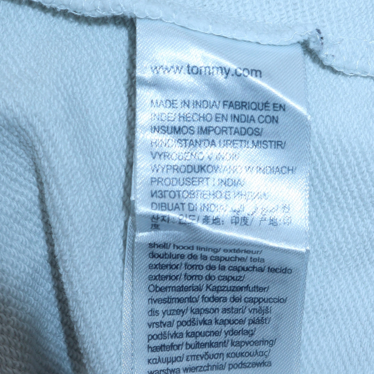 Tommy Jeans Men’s White Pullover Hoodie L Logo Graphic Patriotic Design