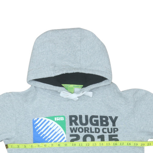 Rugby Originals Teens Grey Pullover Hoodie S Graphic Logo Fleece